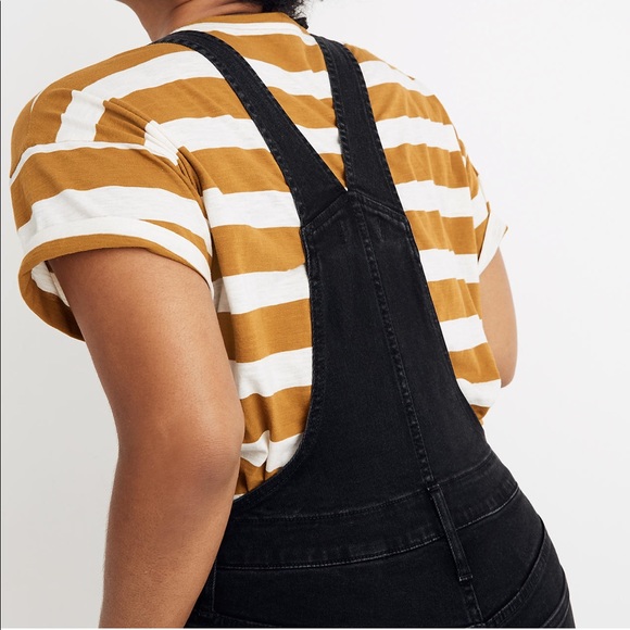 Madewell Black Skinny Overalls Lunar Wash XSTall - Picture 4 of 11